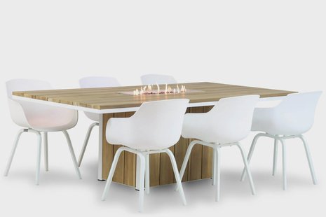 Lifestyle Salina/Seaside 220 cm dining tuinset 7-delig