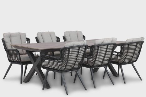 Coco Azzano/Forest 240 cm dining tuinset 7-delig
