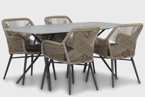 Lifestyle Advance/Valerio 180 cm dining tuinset 5-delig