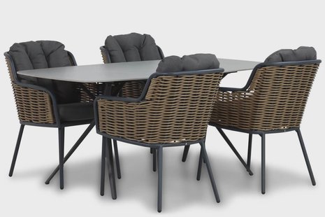 Santika Fasano/Valerio 180 cm dining tuinset 5-delig