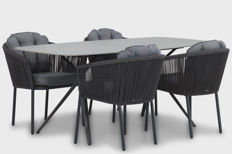 Santika Novita/Valerio 180 cm dining tuinset 5-delig