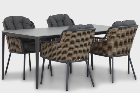 Santika Fasano/Gianna 180 cm dining tuinset 5-delig