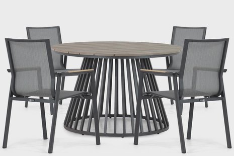 Lifestyle Fiora/Sorrento 125 cm dining tuinset 5-delig