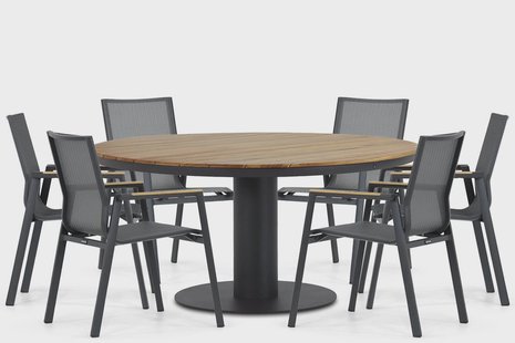 Lifestyle Fiora/Salerno 160 cm dining tuinset 7-delig