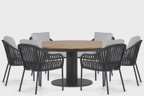 Coco Puerto/Salerno 160 cm dining tuinset 7-delig