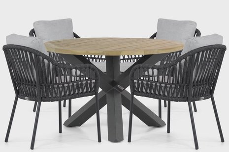 Coco Puerto/Rockville 120 cm dining tuinset 5-delig