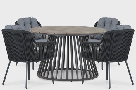 Santika Tendenza/Sorrento 125 cm dining tuinset 5-delig