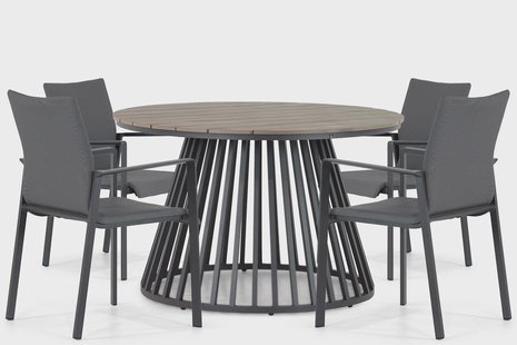 Lifestyle Rome/Sorrento 125 cm dining tuinset 5-delig