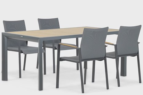 Lifestyle Brandon/Borello 180 cm dining tuinset 5-delig