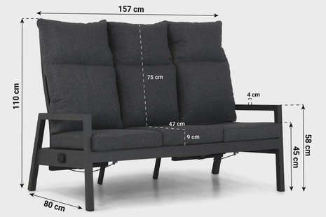 Lifestyle Venice lounge tuinbank 3-zits