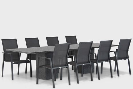 Lifestyle Ultimate/Graniet 300 cm dining tuinset 9-delig