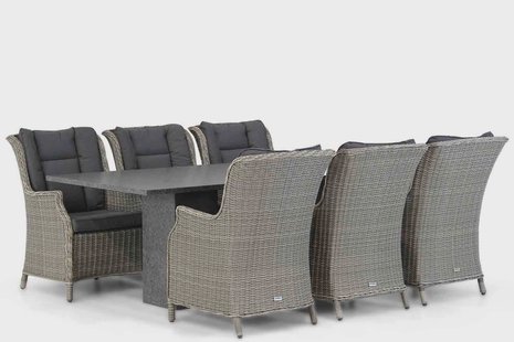 Garden Collections Aberdeen/Graniet 220 cm dining tuinset 7-delig