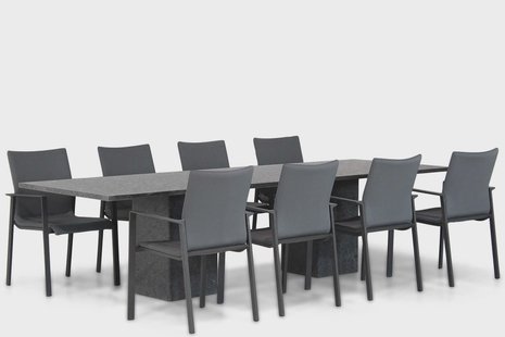 Lifestyle Rome/Graniet 300 cm dining tuinset 9-delig