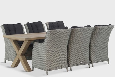 Garden Collections Buckingham/Oregon 240 cm dining tuinset 7-delig