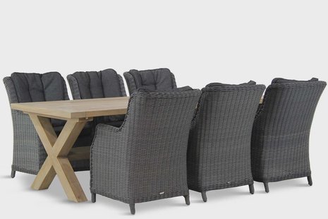 Garden Collections Buckingham/Oregon 240 cm dining tuinset 7-delig