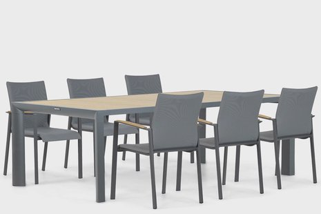 Lifestyle Brandon/Borello 240 cm dining tuinset 7-delig