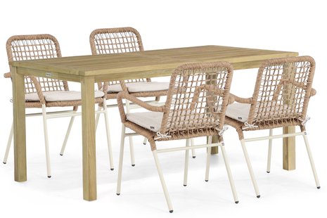 De Laan Catalone/Weston 160 cm dining tuinset 5-delig