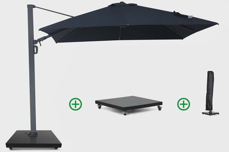 Camello Luna zweefparasol 3x3m S2 Excellent (incl. voet + hoes)