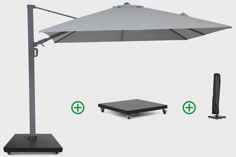 Camello Luna zweefparasol 3x3m S2 Excellent (incl. voet + hoes)
