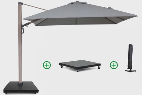 Camello Luna zweefparasol 3x3m S2 Excellent (incl. voet + hoes)