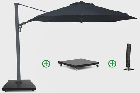 Camello Luna zweefparasol 3.5m S2 Excellent (incl. voet + hoes)