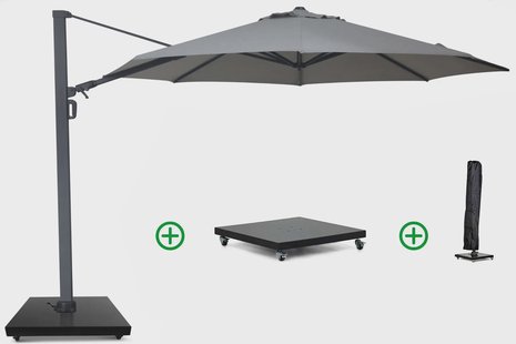 Camello Luna zweefparasol 3.5m S2 Excellent (incl. voet + hoes)