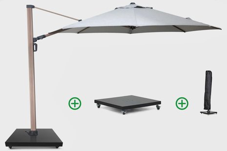 Camello Luna zweefparasol 3.5m S2 Excellent (incl. voet + hoes)