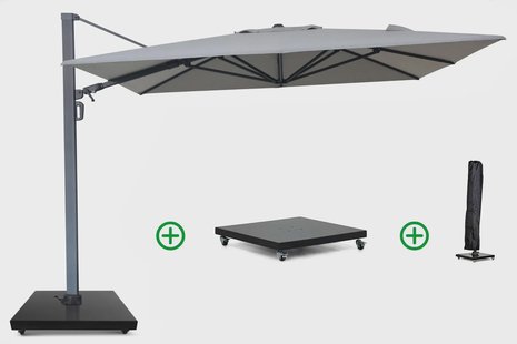 Camello Luna zweefparasol 3x3.5m S2 Excellent (incl. voet + hoes)