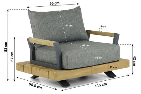 Santika Supreme lounge tuinstoel