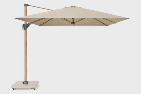 Platinum Challenger zweefparasol 4x3m T1 premium (excl.voet) champagne