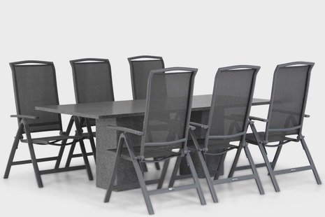 Lifestyle Tirana/Graniet 220 cm dining tuinset 7-delig
