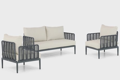 Coco Ibiza stoel-bank loungeset 3-delig