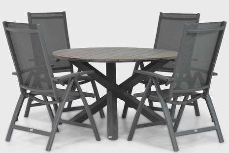 Presto Vasto/Ancona 125 cm rond dining tuinset 5-delig