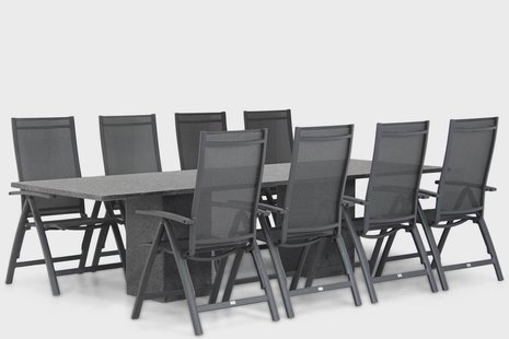 Presto Vasto/Graniet 300 cm dining tuinset 9-delig