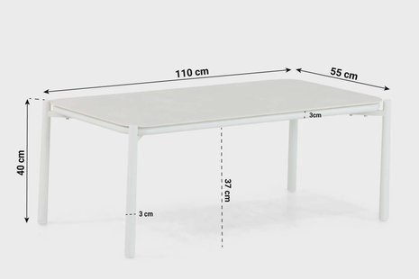 Presto Lunaro loungetafel 110 x 55 cm
