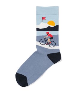 HEMA Sokken voor volwassenen &apos;you can do it&apos; middenblauw (middenblauw)