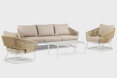 Hartman Corsica/Lunaro 110 cm stoel-bank loungeset 4-delig
