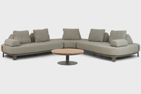 4 Seasons Outdoor Santorini/Salerno 80 cm hoek loungeset 4-delig