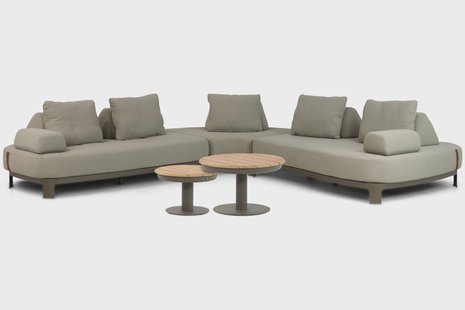 4 Seasons Outdoor Santorini/Salerno 45/60 cm hoek loungeset 5-delig