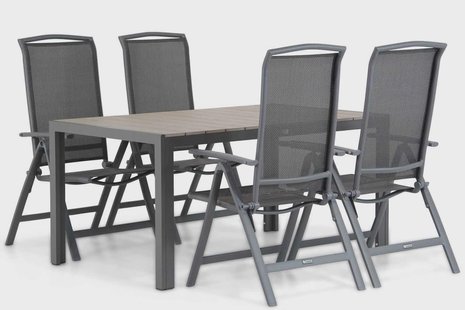 Lifestyle Tirana/Young 155 cm dining tuinset 5-delig