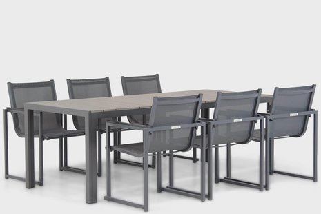 Lifestyle Delgada/Young 217 cm dining tuinset 7-delig