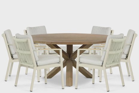 Coco Sevilla/Sand City 160 cm dining tuinset 7-delig