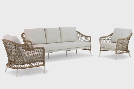 Coco Bali stoel-bank loungeset 3-delig