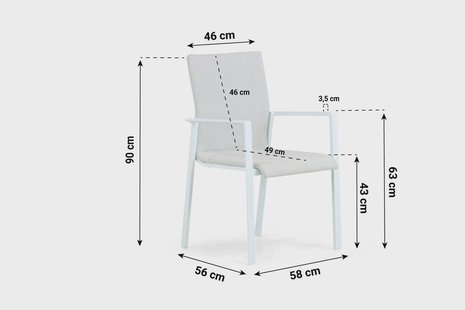 Lifestyle Rome dining tuinstoel