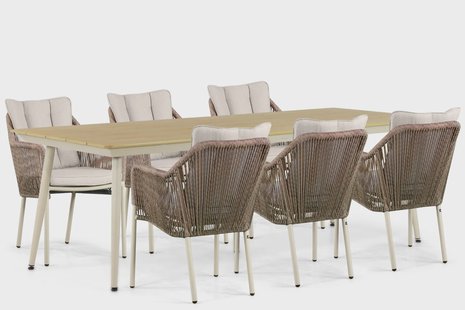 De Laan Marbella/Matale 240 cm dining tuinset 7-delig