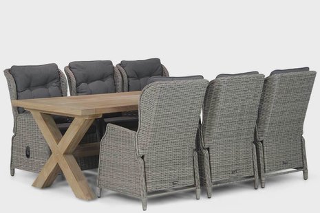 Garden Collections Edingburgh/Oregon 240 cm dining tuinset 7-delig