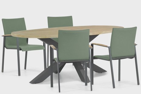 Lifestyle Brandon/Brookline 200 cm dining tuinset 5-delig