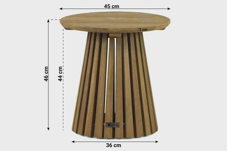 Coco Fungo loungetafel 45 cm Ø