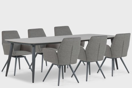 Lifestyle Andorra/Vienna 240 cm dining tuinset 7-delig