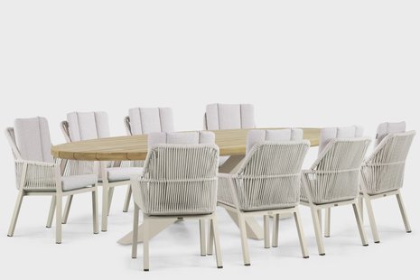Lifestyle Verona/Diogo 280 cm dining tuinset 9-delig